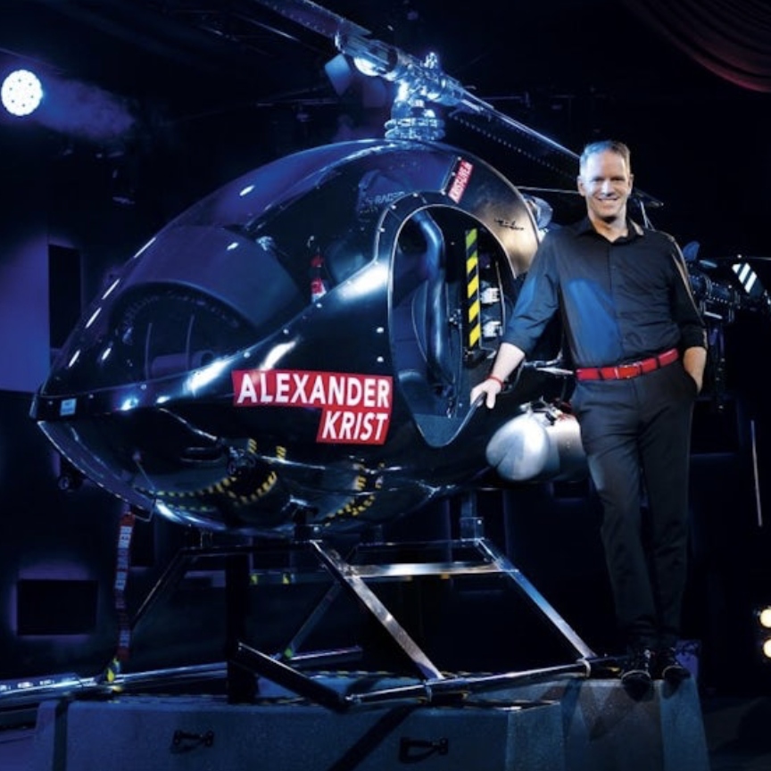 Alexander Krist und sein Helikopter